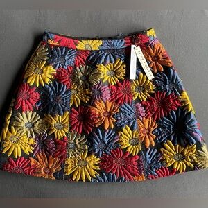 Alice + Olivia Floral Jacquard Mini Skirt